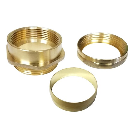 Thrifco Plumbing 1-1/2 Inch Female Brass Trap Adapter with Slip-Joint Connection 4400221